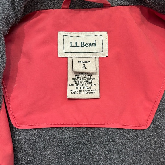 LL Bean Women’s Jacket Pink Salmon nylon fleece lined size S - Picture 3 of 3